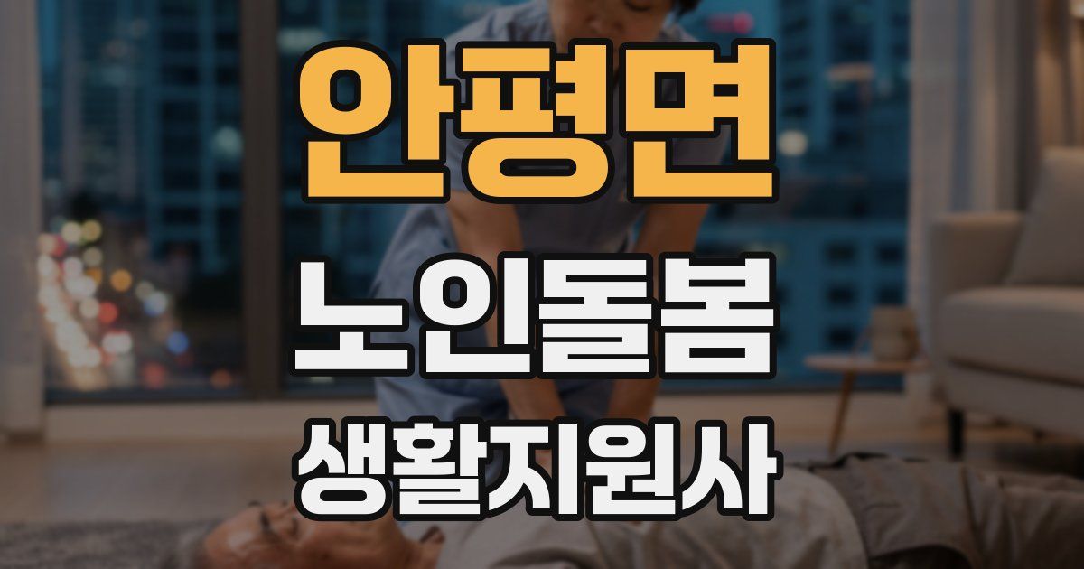 안평면 노인돌봄생활지원사 자격증