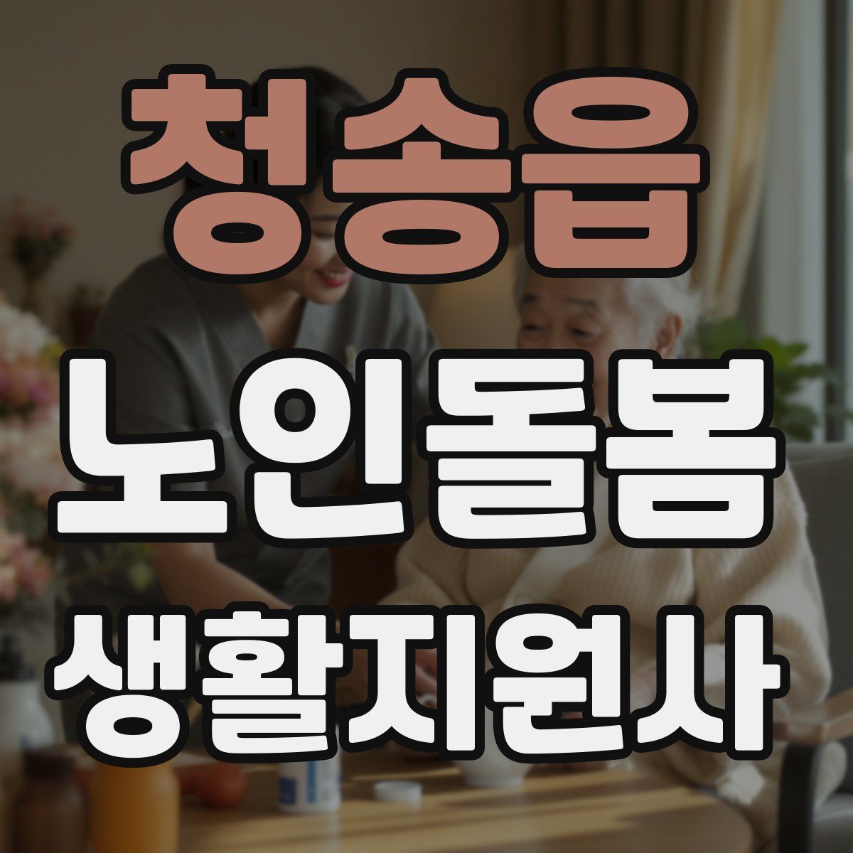 청송읍 노인돌봄생활지원사 자격증