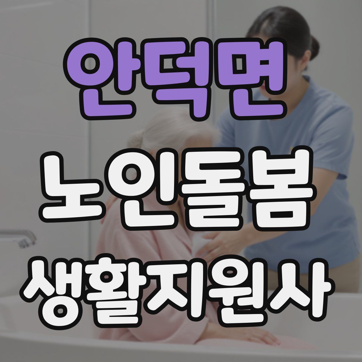 안덕면 노인돌봄생활지원사 자격증
