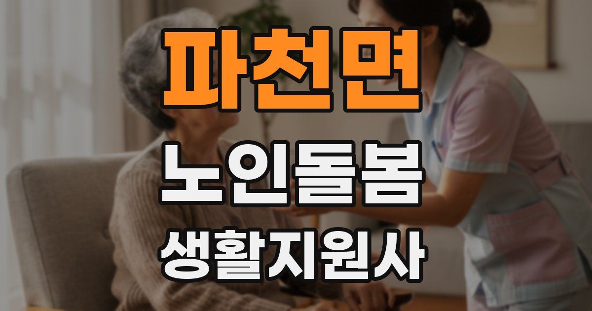 파천면 노인돌봄생활지원사 자격증