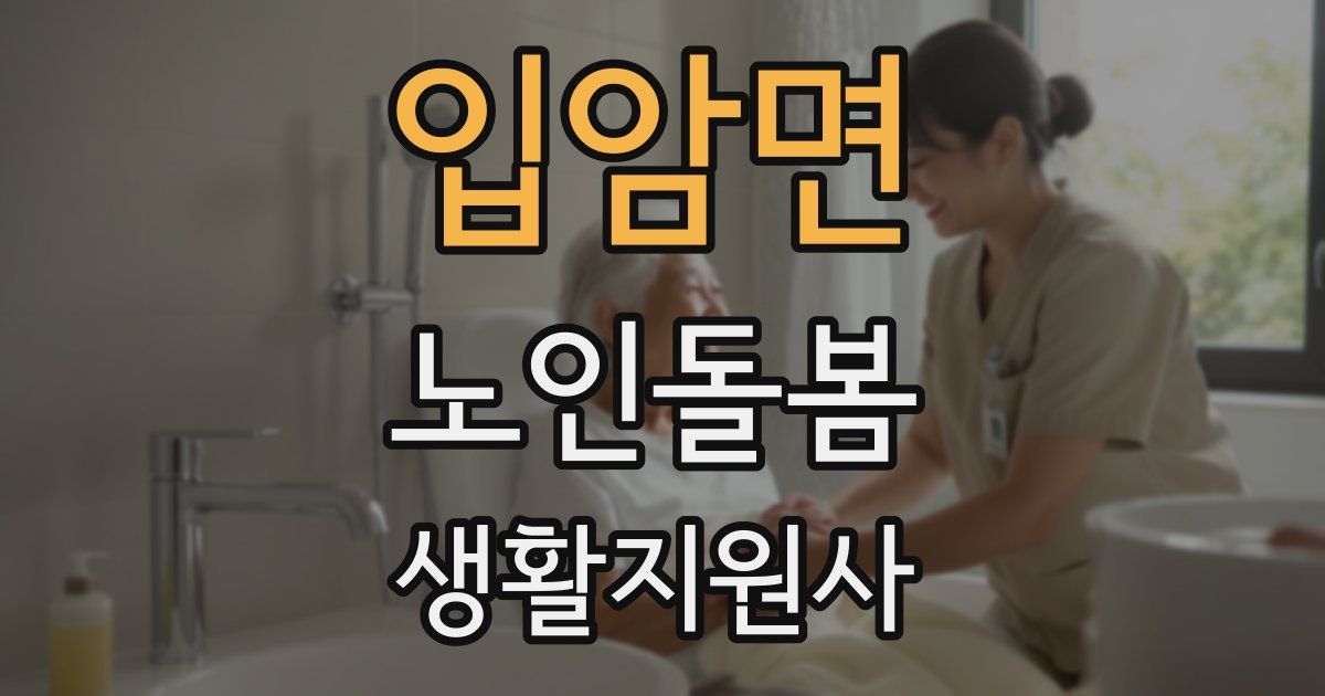 입암면 노인돌봄생활지원사 자격증