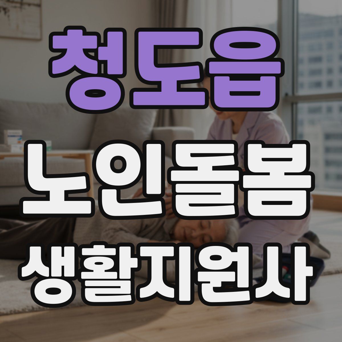 청도읍 노인돌봄생활지원사 자격증