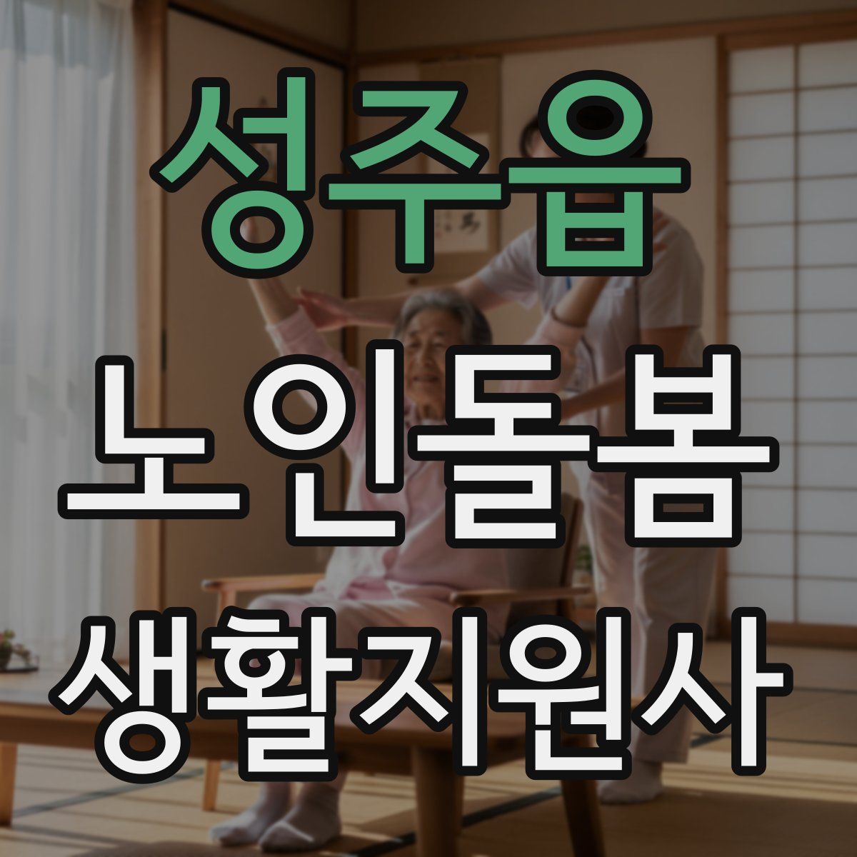 성주읍 노인돌봄생활지원사 자격증