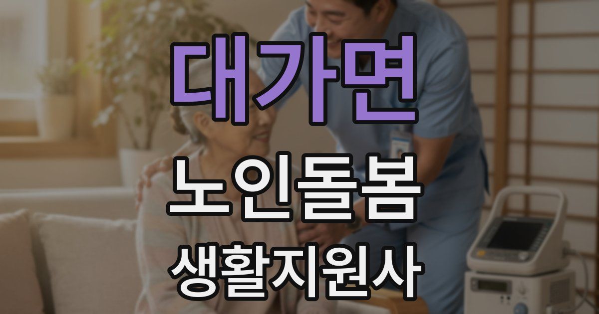 대가면 노인돌봄생활지원사 자격증