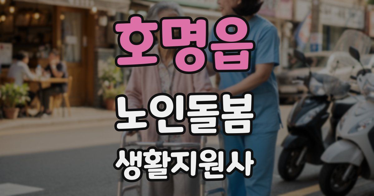 호명읍 노인돌봄생활지원사 자격증