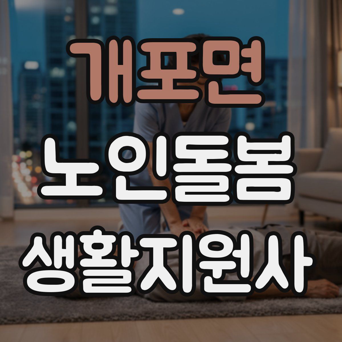 개포면 노인돌봄생활지원사 자격증