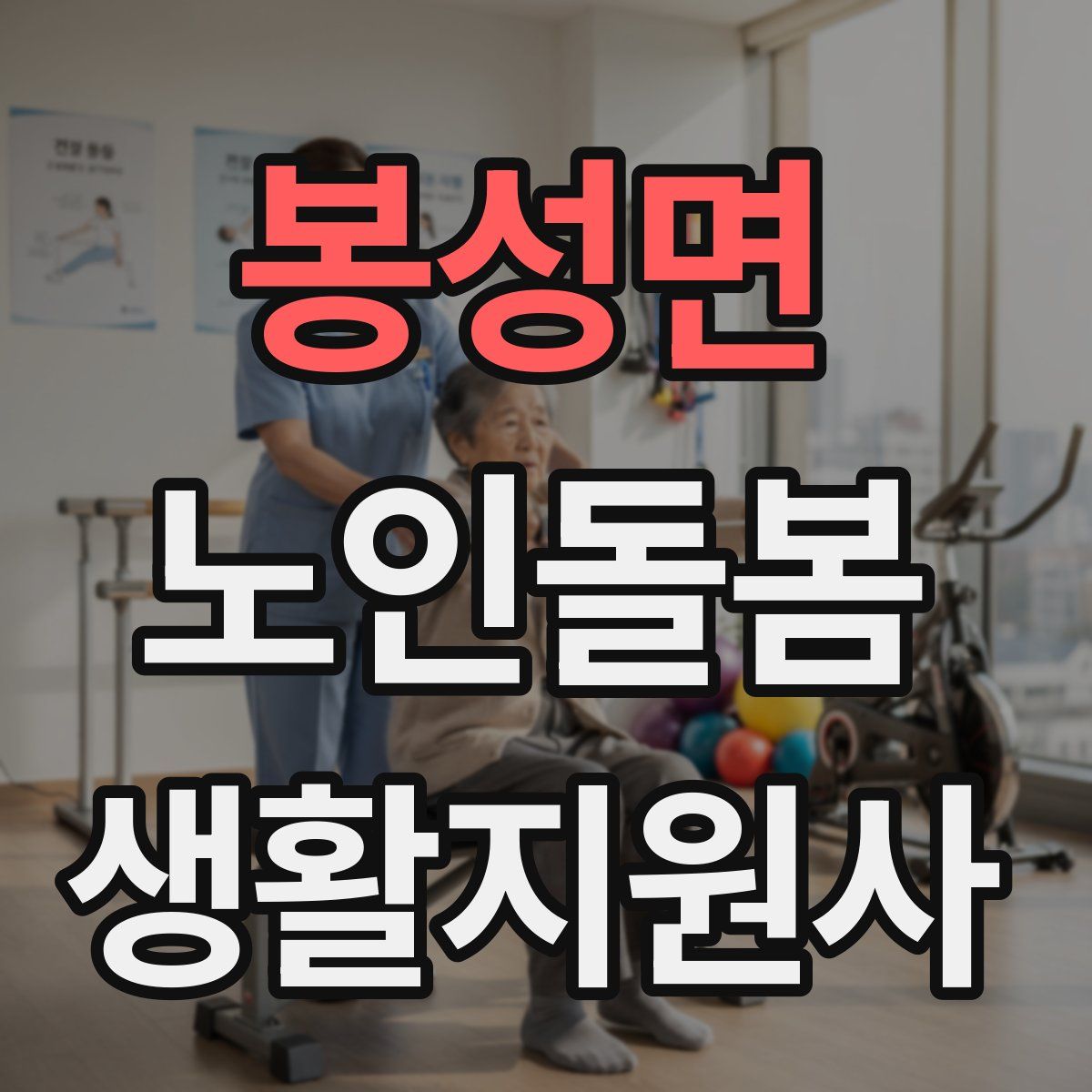 봉성면 노인돌봄생활지원사 자격증