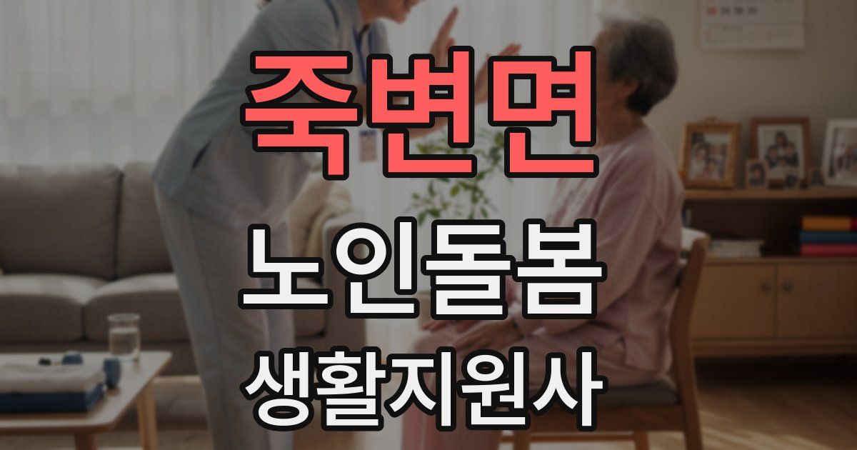 죽변면 노인돌봄생활지원사 자격증