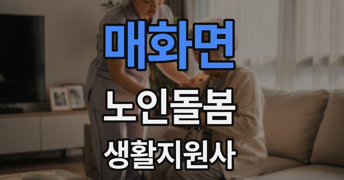 매화면 노인돌봄생활지원사 자격증