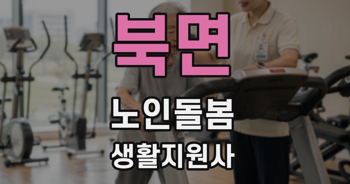 북면 노인돌봄생활지원사 자격증
