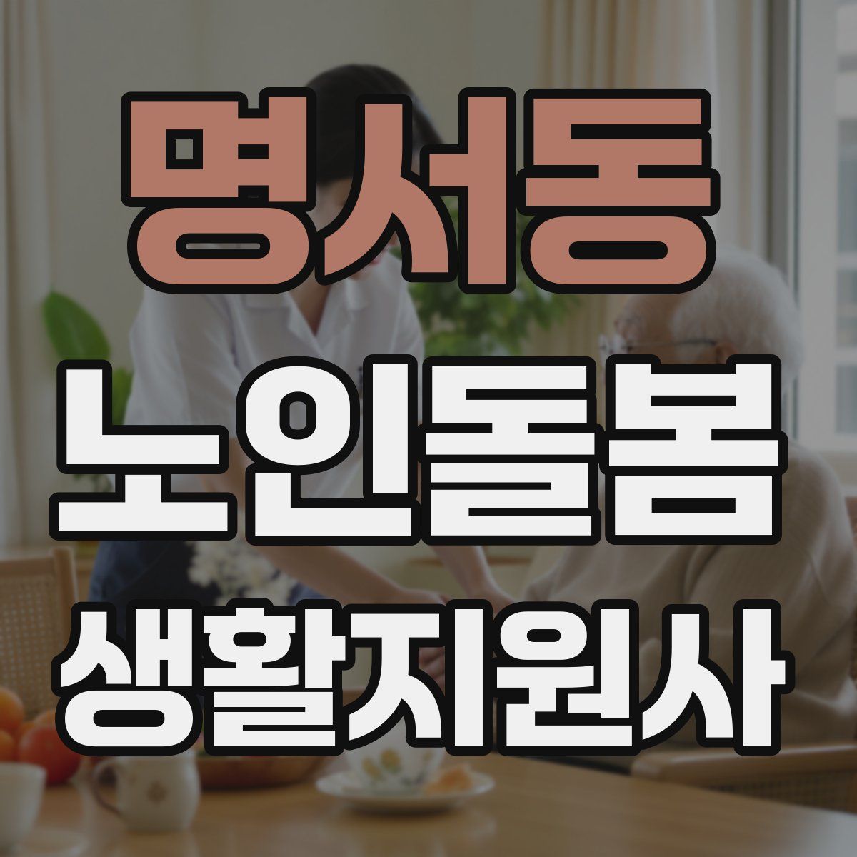 명서동 노인돌봄생활지원사 자격증