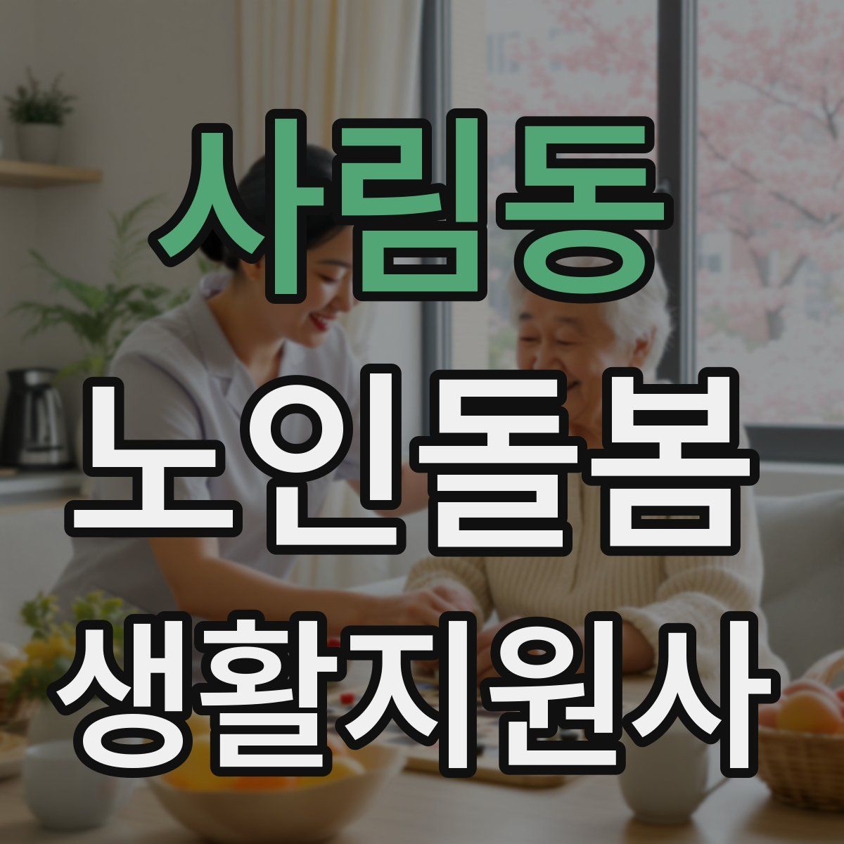 사림동 노인돌봄생활지원사 자격증