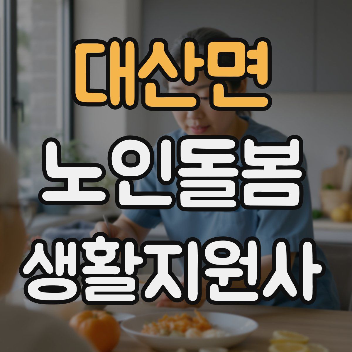 대산면 노인돌봄생활지원사 자격증