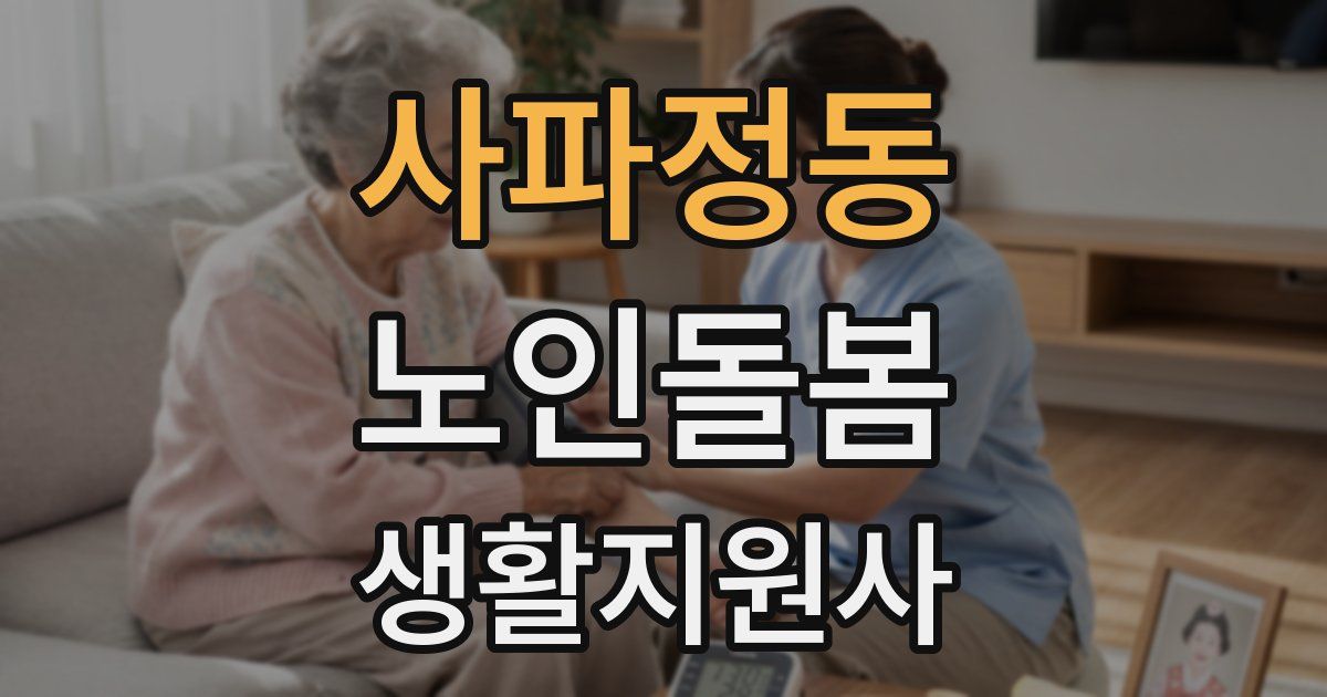 사파정동 노인돌봄생활지원사 자격증