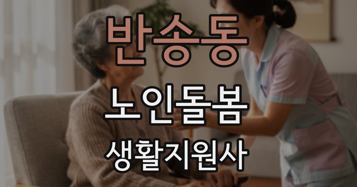 반송동 노인돌봄생활지원사 자격증