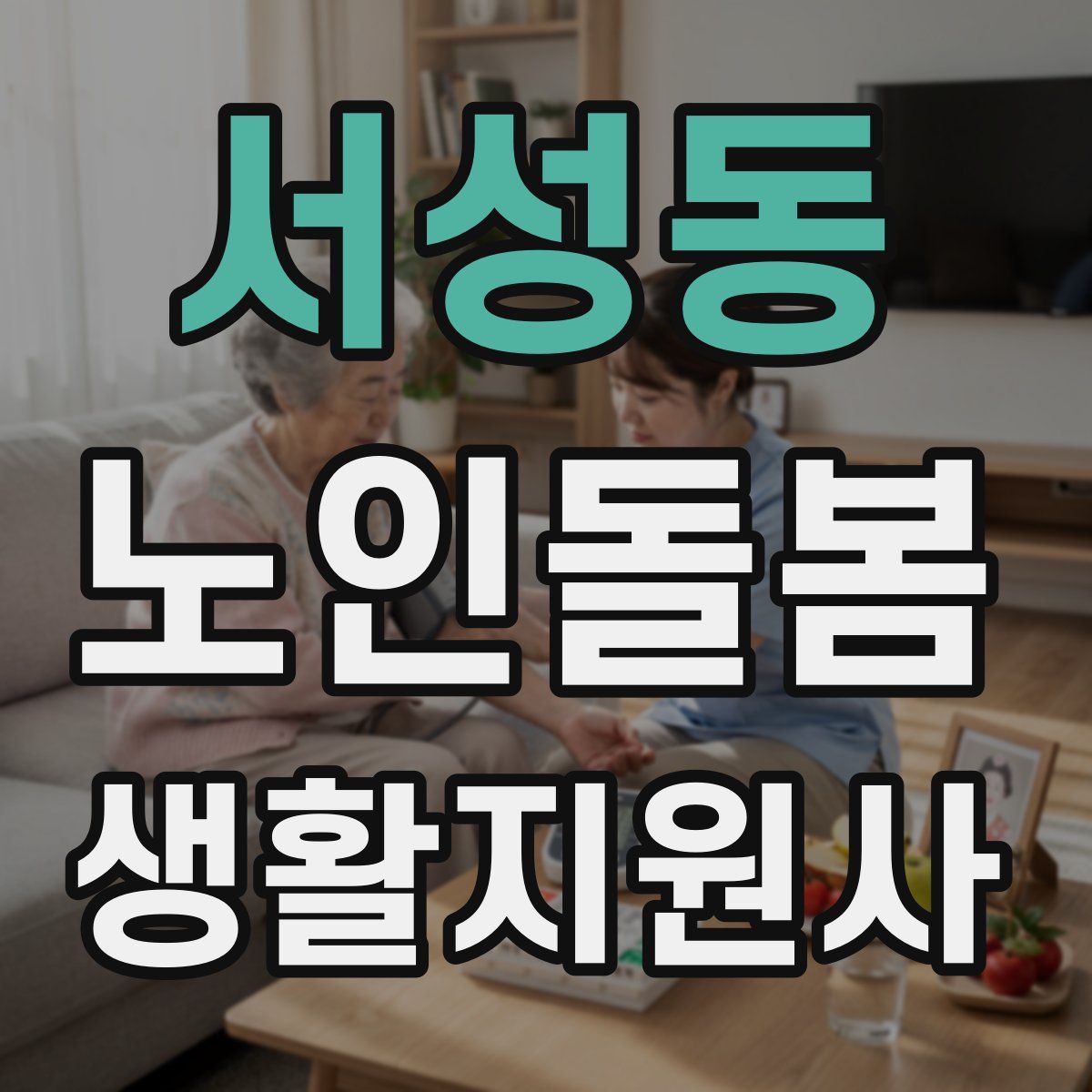 서성동 노인돌봄생활지원사 자격증