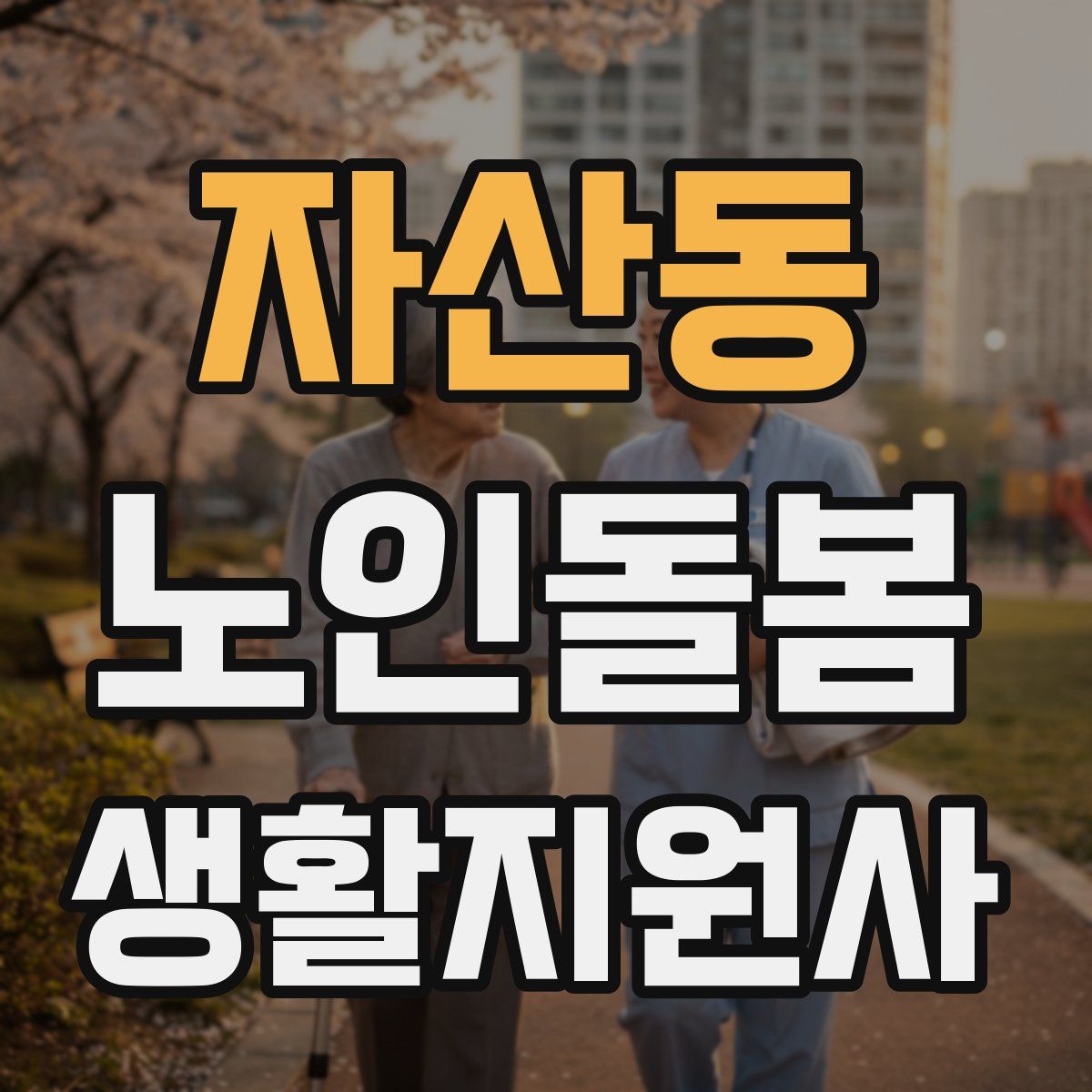 자산동 노인돌봄생활지원사 자격증