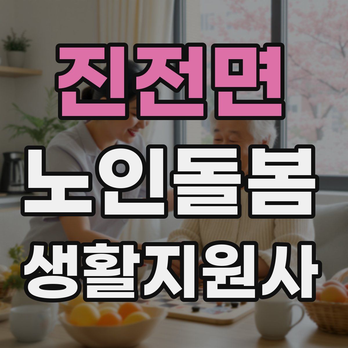 진전면 노인돌봄생활지원사 자격증