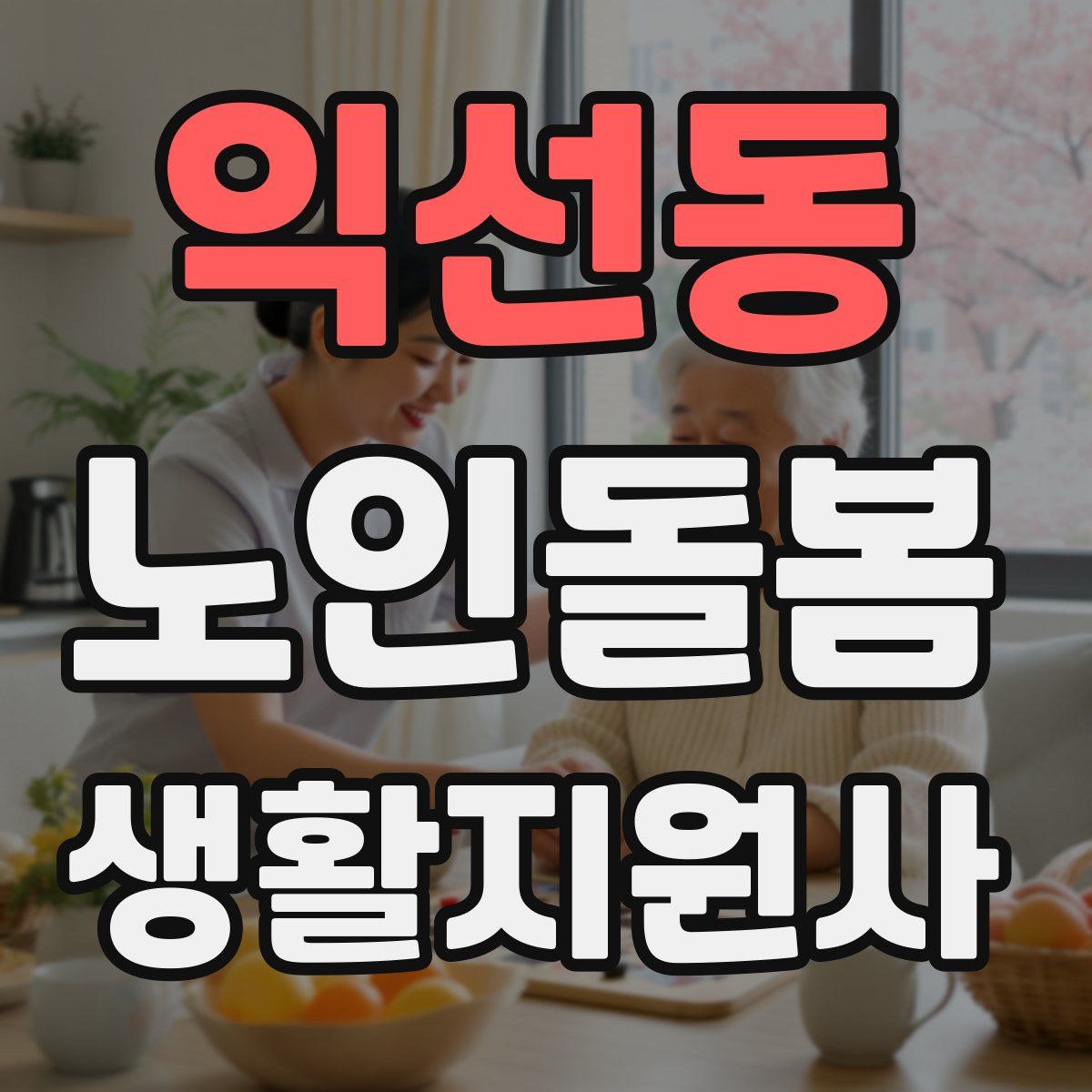 익선동 노인돌봄생활지원사 자격증
