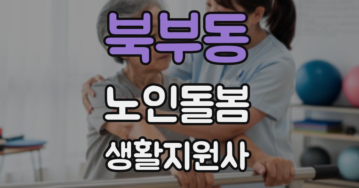 북부동 노인돌봄생활지원사 자격증