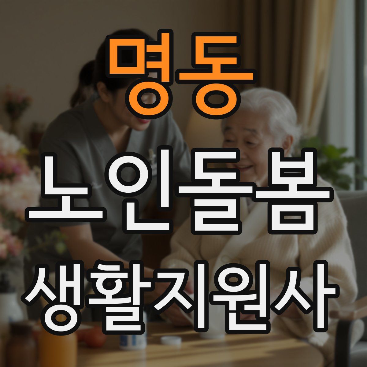 명동 노인돌봄생활지원사 자격증