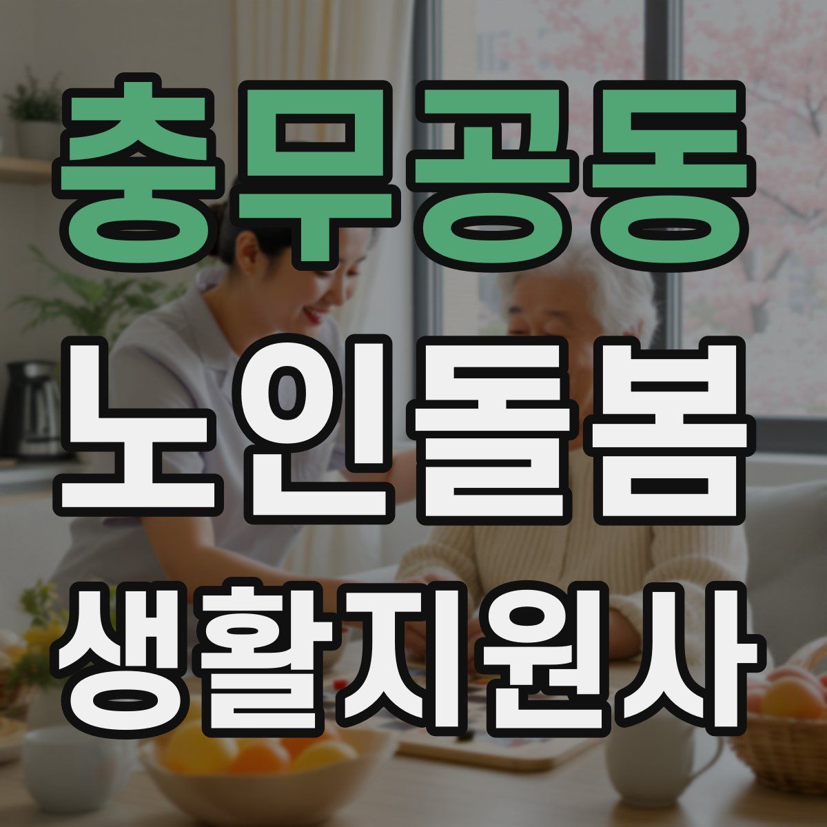 충무공동 노인돌봄생활지원사 자격증