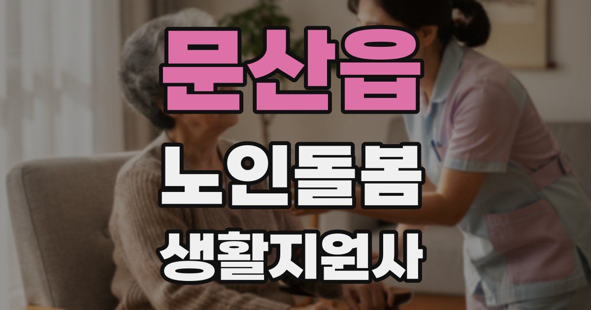 문산읍 노인돌봄생활지원사 자격증