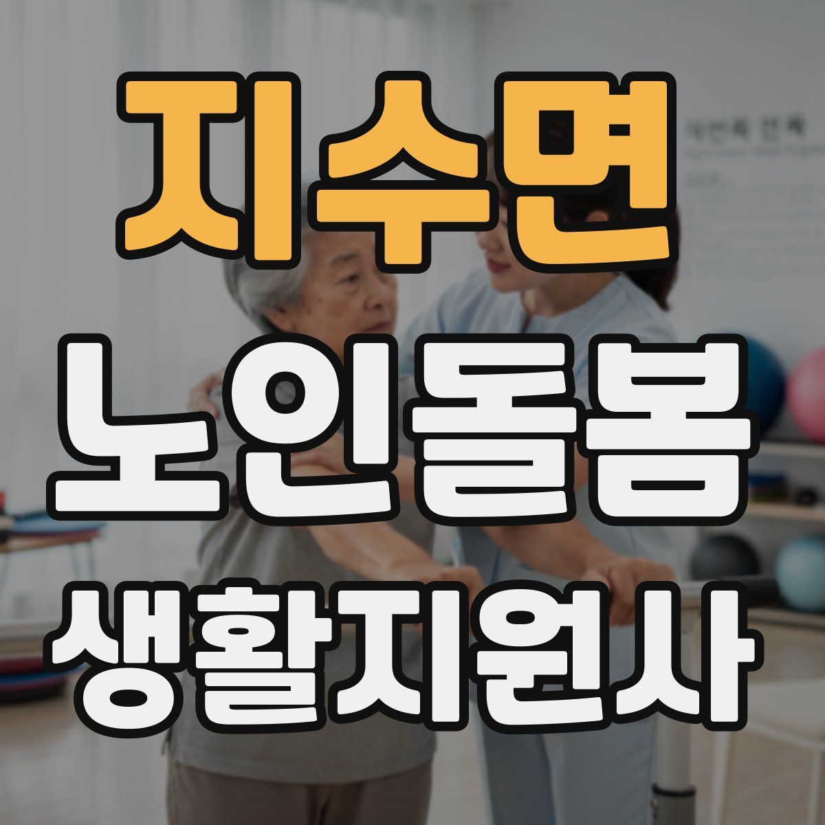 지수면 노인돌봄생활지원사 자격증