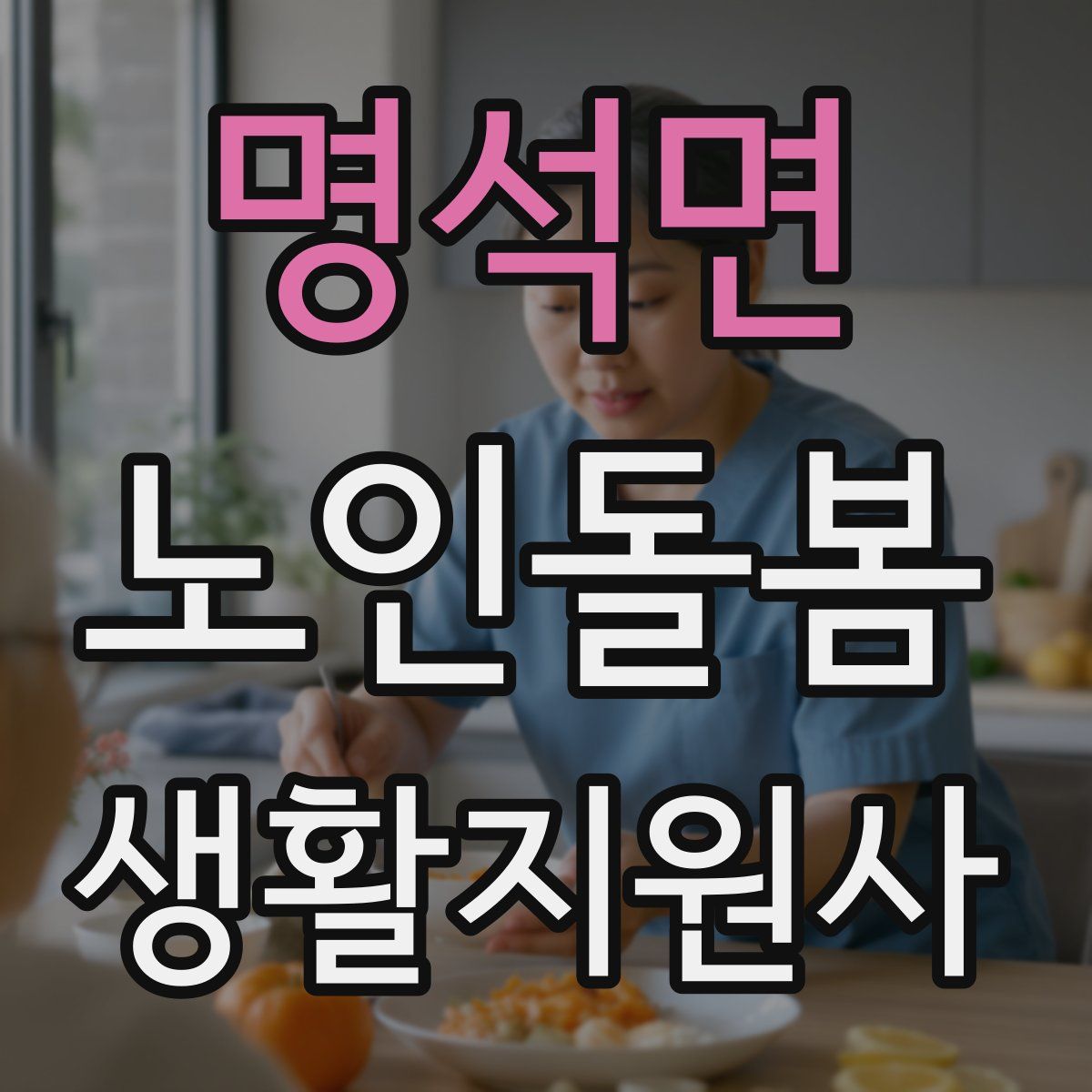 명석면 노인돌봄생활지원사 자격증