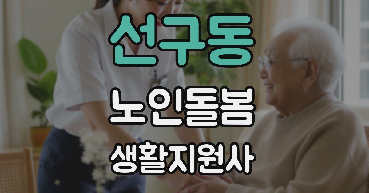 선구동 노인돌봄생활지원사 자격증