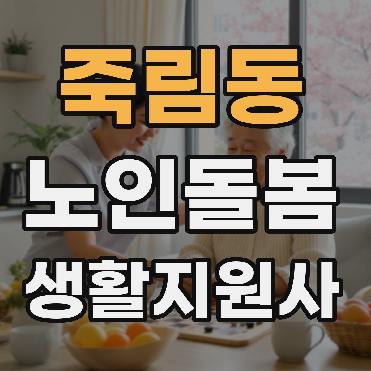 죽림동 노인돌봄생활지원사 자격증