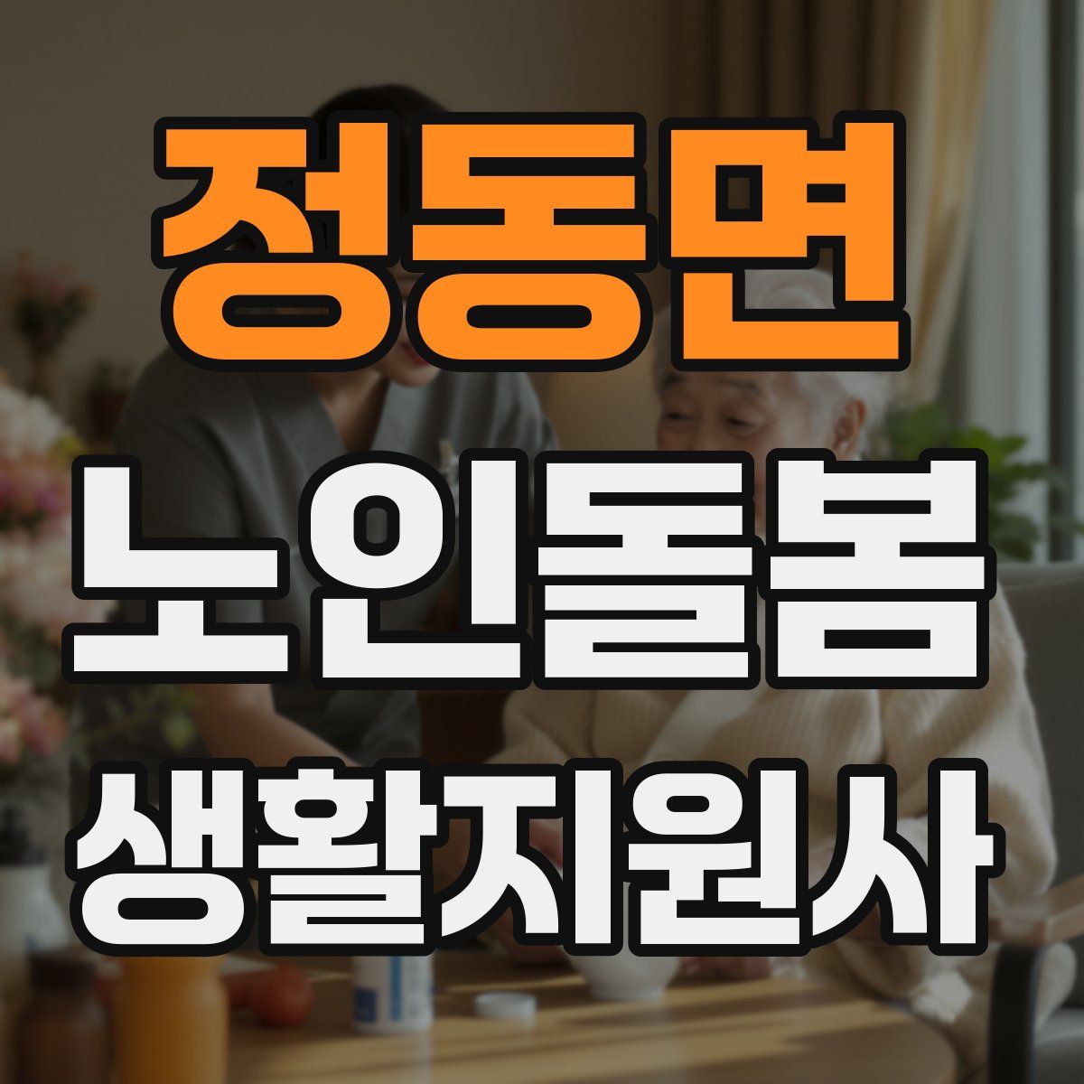 정동면 노인돌봄생활지원사 자격증