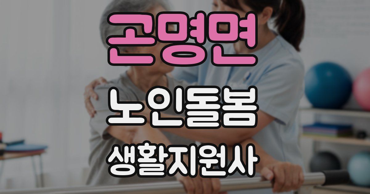 곤명면 노인돌봄생활지원사 자격증