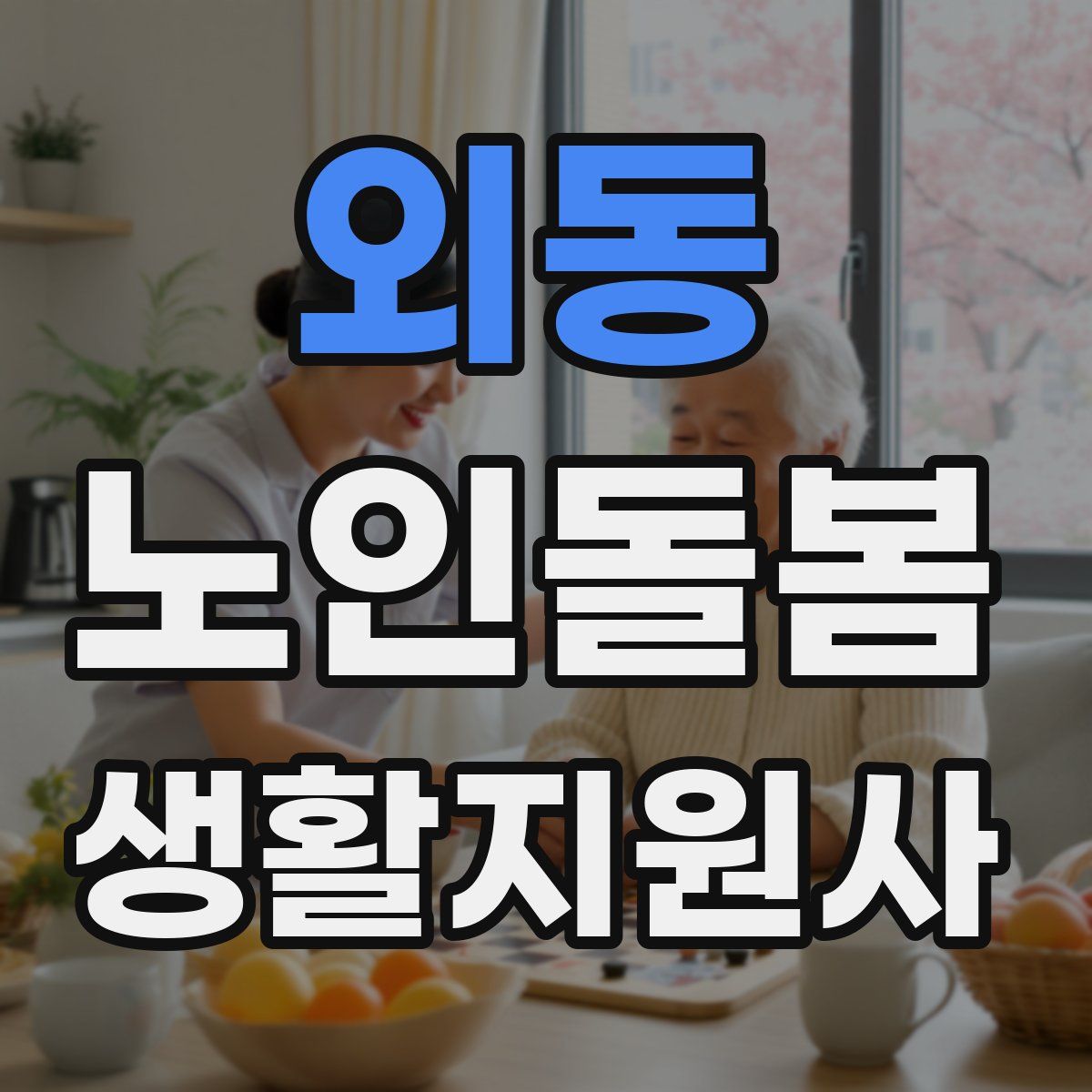 외동 노인돌봄생활지원사 자격증