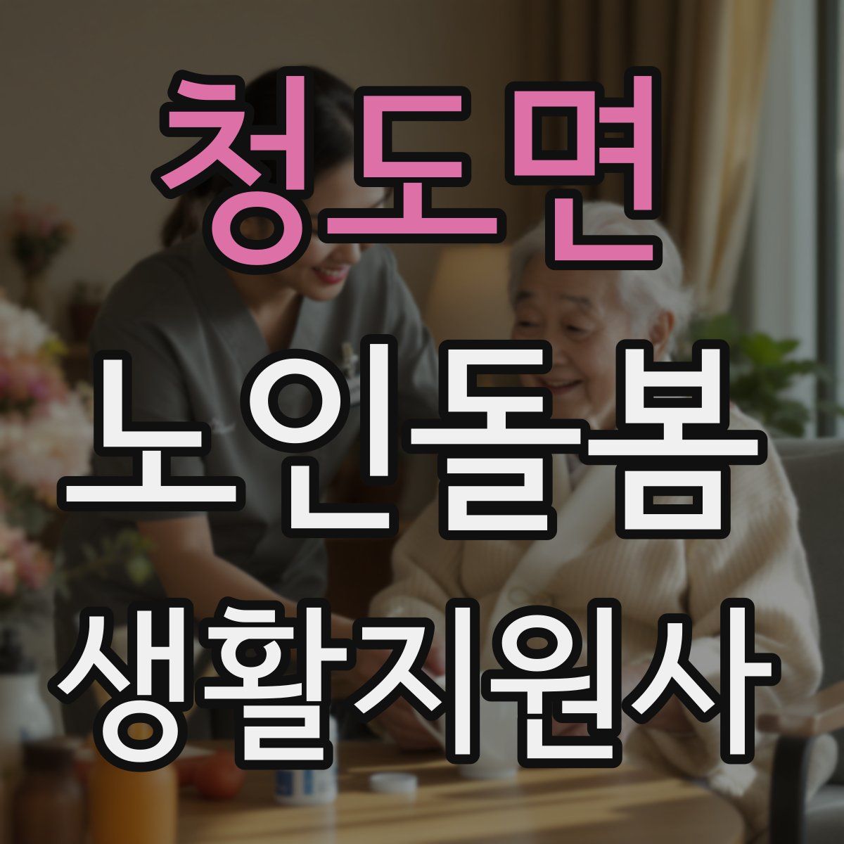 청도면 노인돌봄생활지원사 자격증