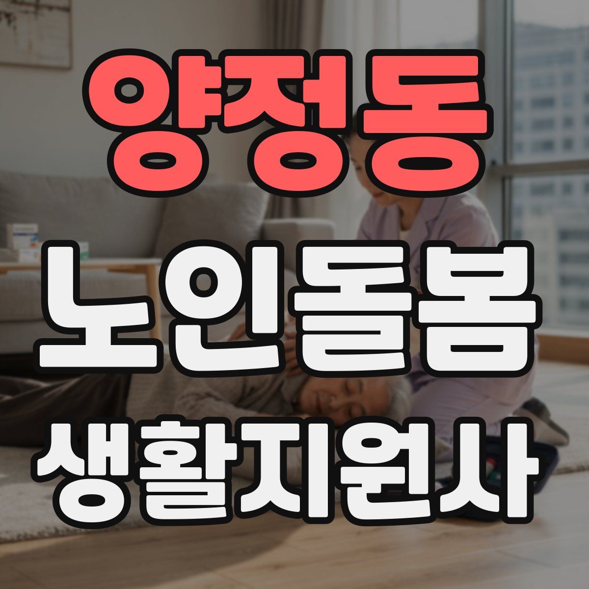 양정동 노인돌봄생활지원사 자격증