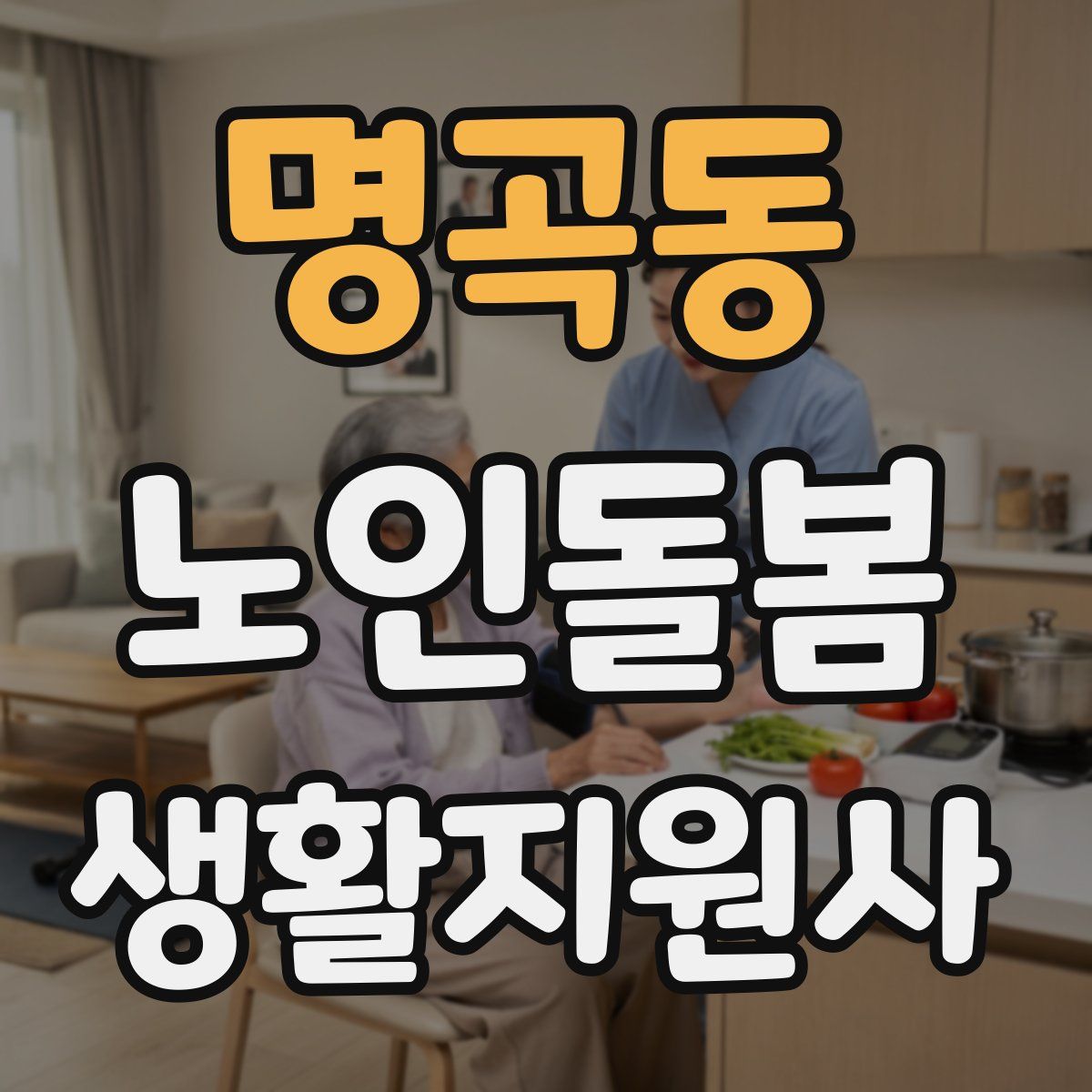 명곡동 노인돌봄생활지원사 자격증