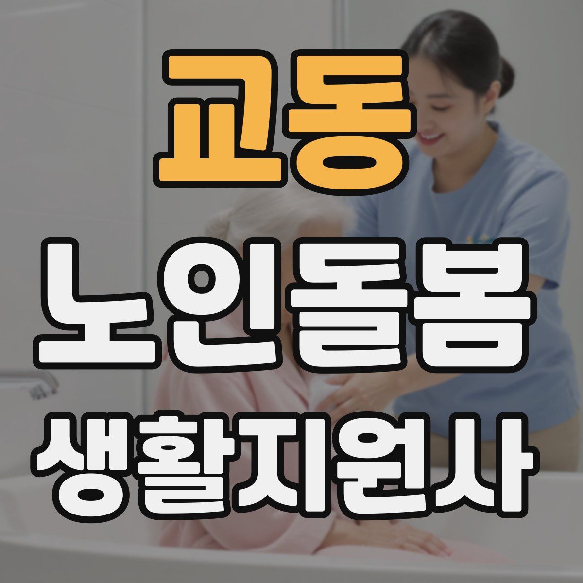 교동 노인돌봄생활지원사 자격증