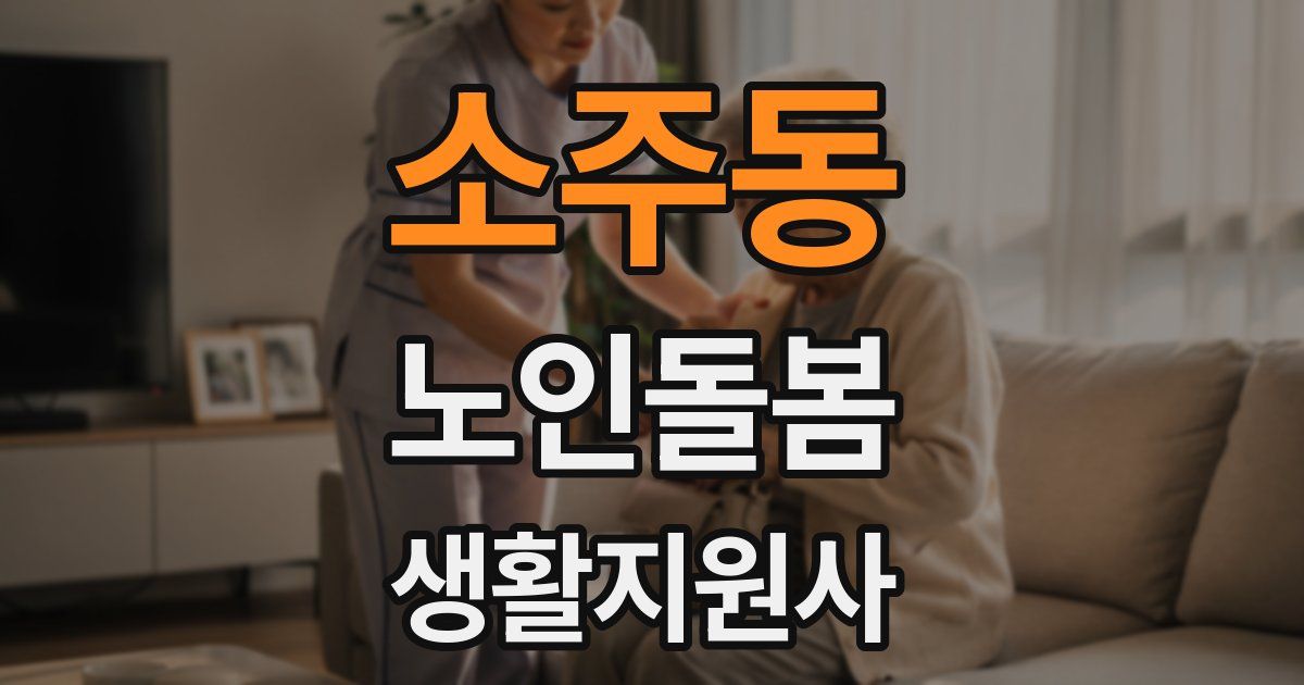 소주동 노인돌봄생활지원사 자격증