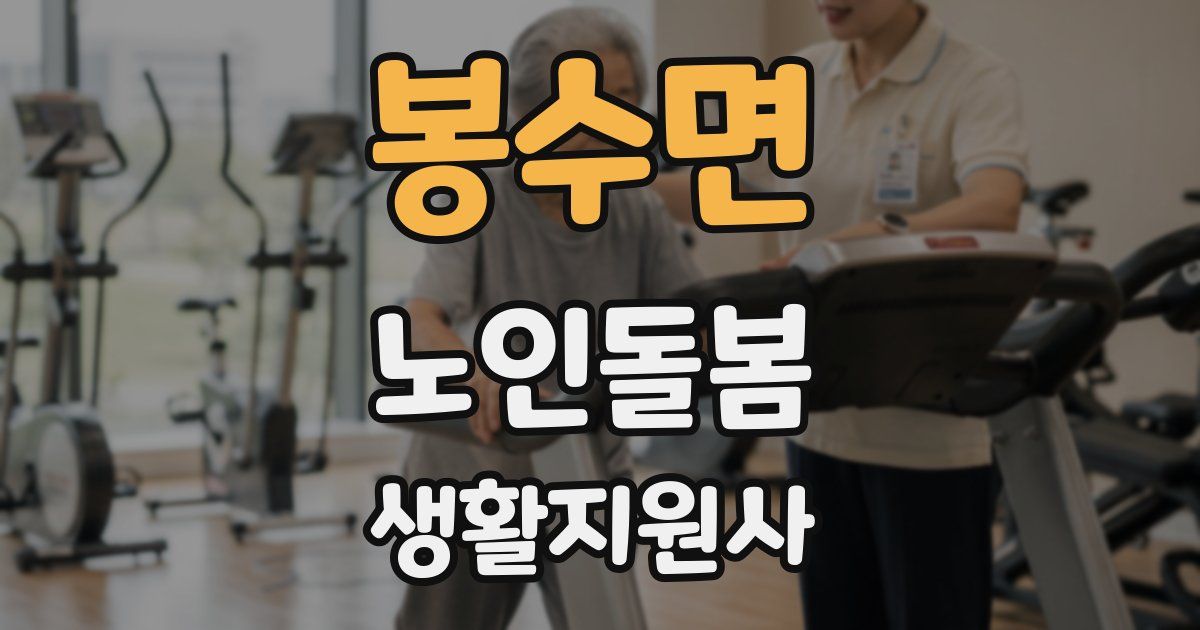 봉수면 노인돌봄생활지원사 자격증