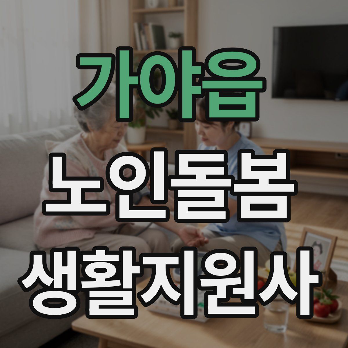 가야읍 노인돌봄생활지원사 자격증