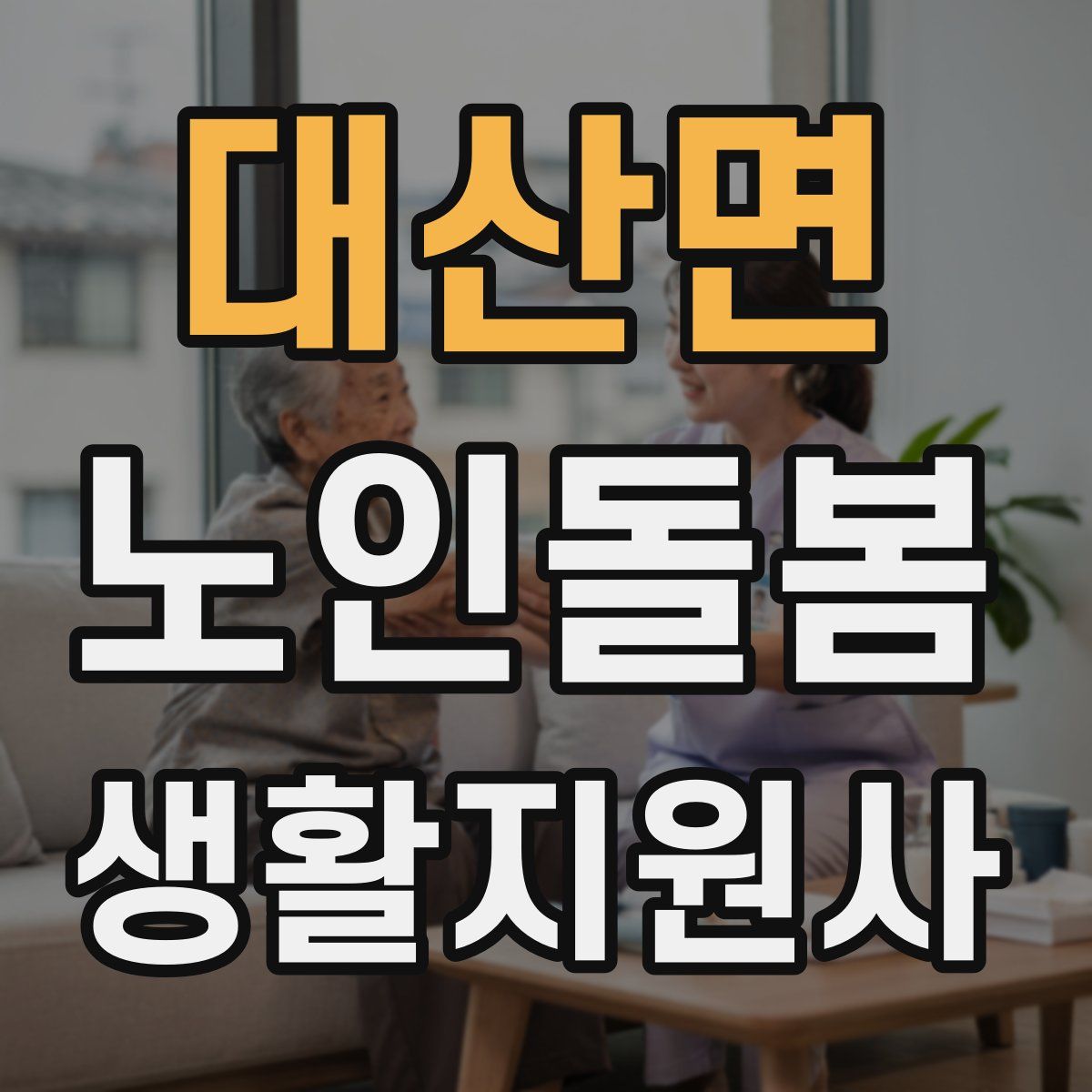 대산면 노인돌봄생활지원사 자격증