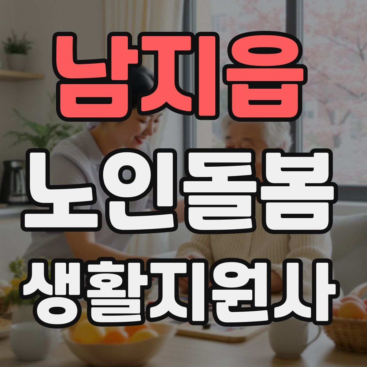 남지읍 노인돌봄생활지원사 자격증