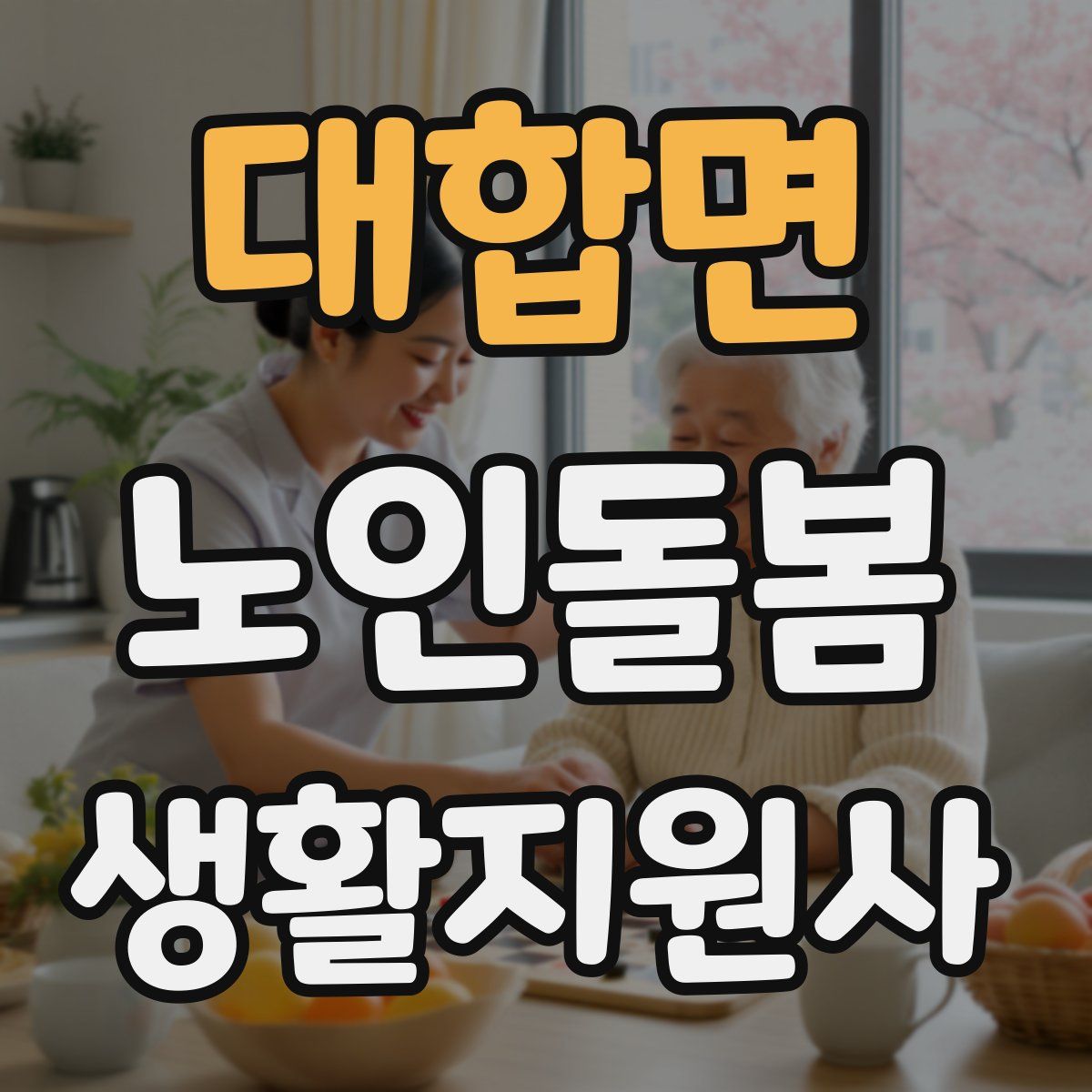대합면 노인돌봄생활지원사 자격증
