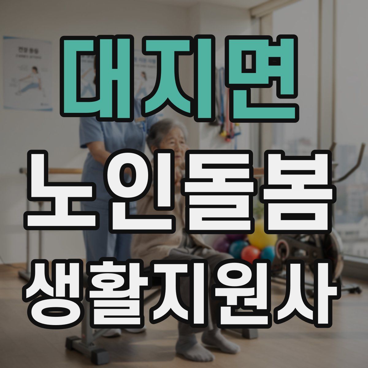 대지면 노인돌봄생활지원사 자격증