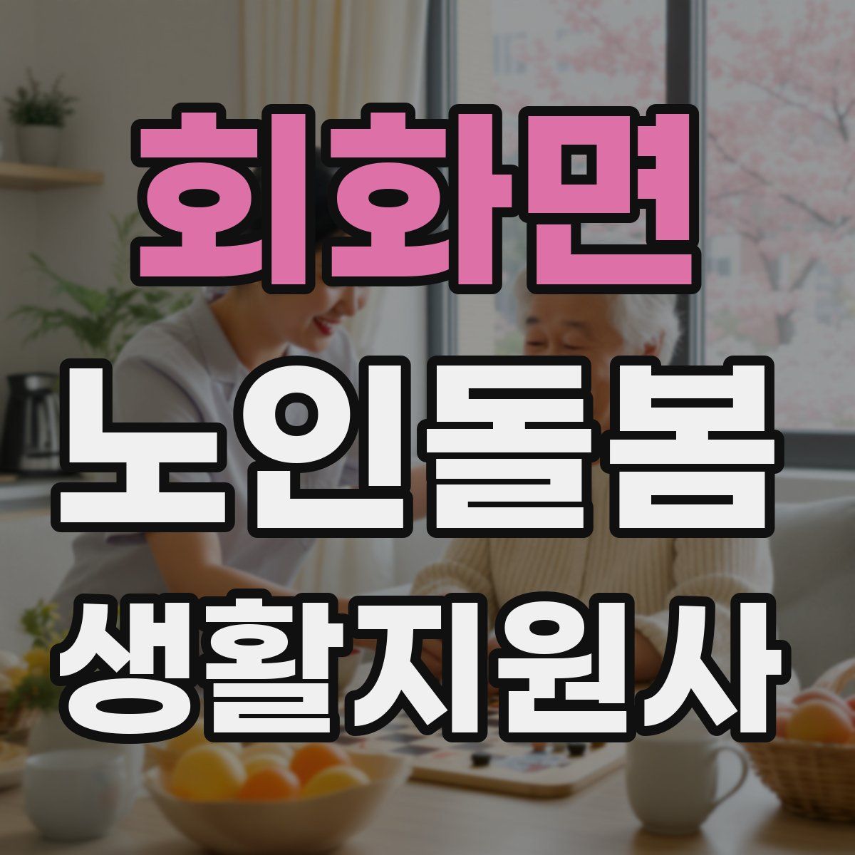 회화면 노인돌봄생활지원사 자격증