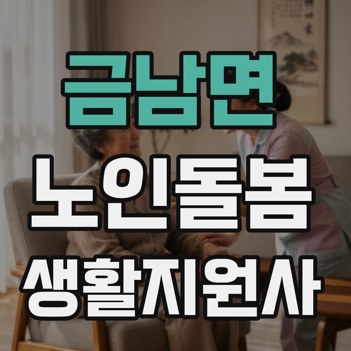 금남면 노인돌봄생활지원사 자격증