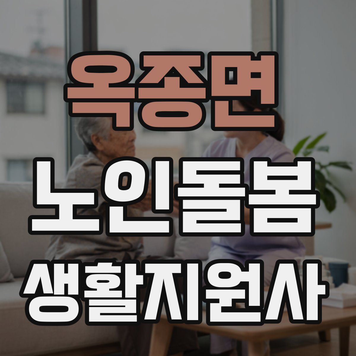 옥종면 노인돌봄생활지원사 자격증