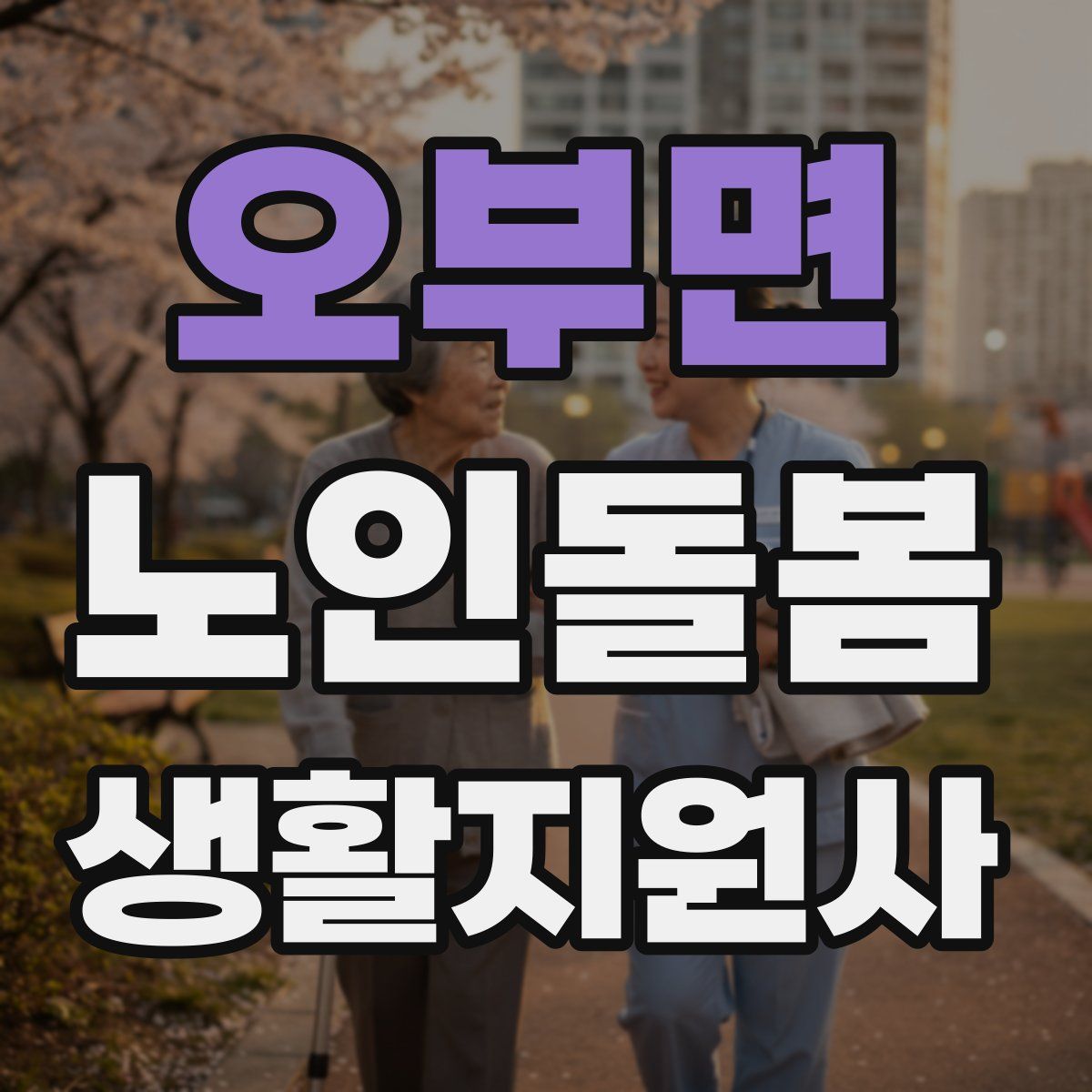 오부면 노인돌봄생활지원사 자격증