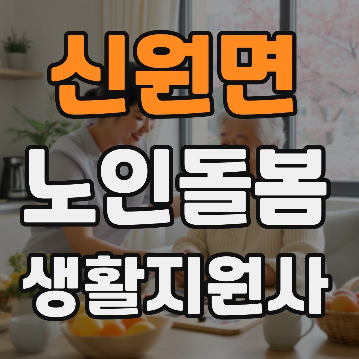 신원면 노인돌봄생활지원사 자격증